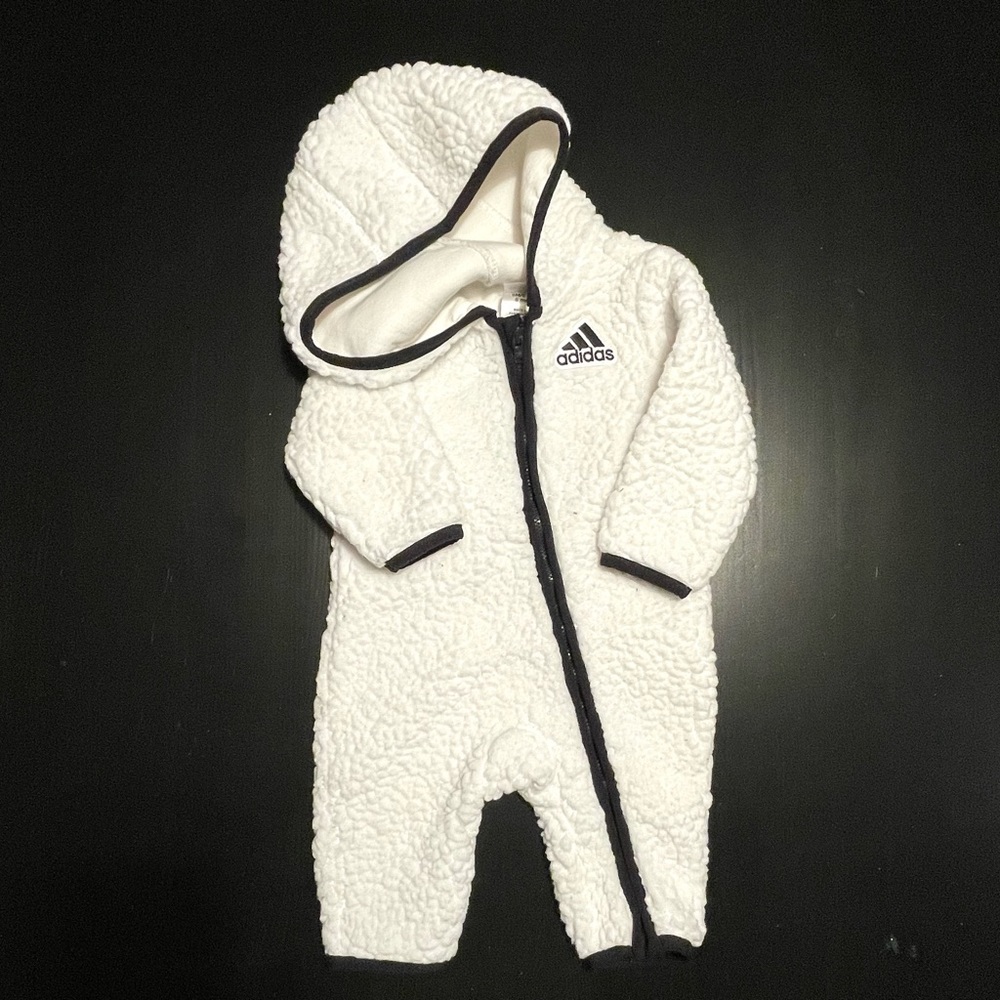Adidas Long Sleeve Zip Front Sherpa Coverall
